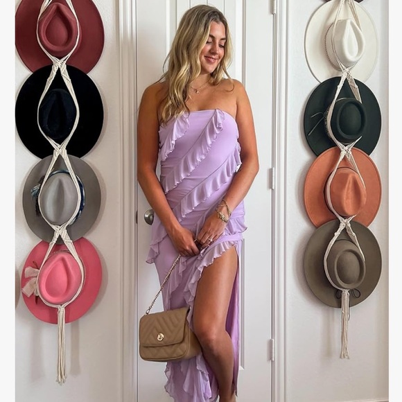 Dresses & Skirts - Elegant Lavender Bodycon Strapless Dress